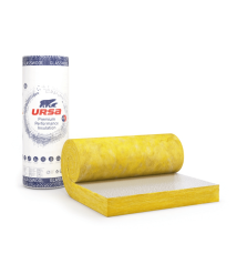 Vata minerala de sticla Ursa Plus caserata cu aluminiu 100 mm / 8.4 mp Vata minerala de sticla Ursa Plus caserata cu aluminiu 100 mm / 8.4 mp